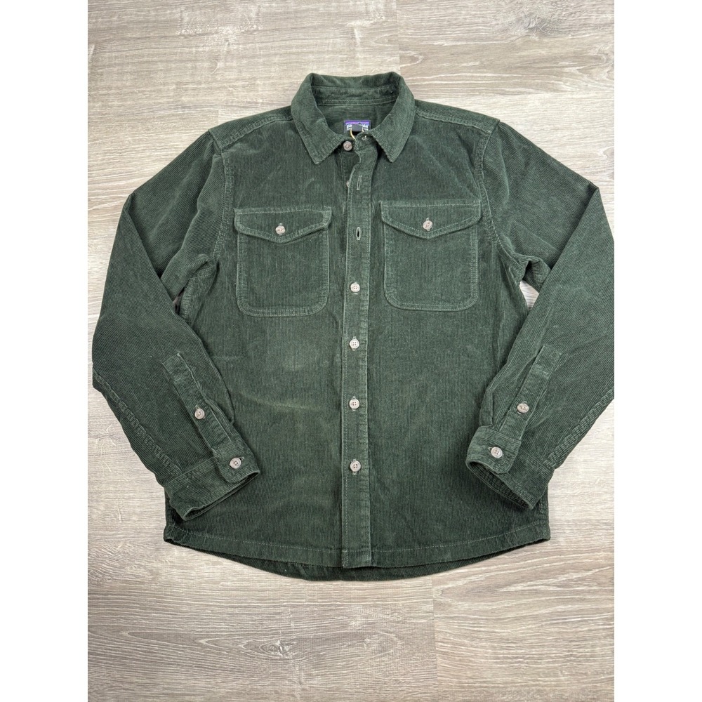 Patagonia Mens Organic Cotton Corduroy Shirt Old Growth Green 42445 Small NWT